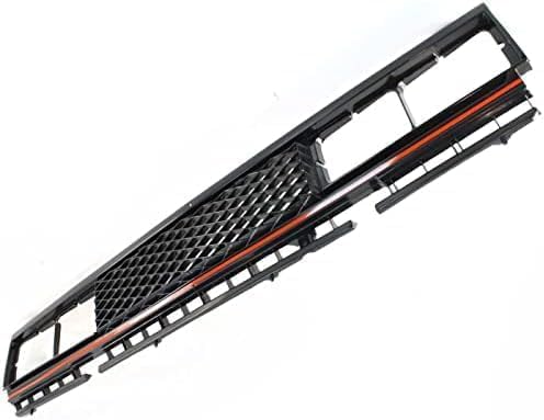 Front Grille Primed Shell And Mesh Insert With Red Molding Direct Replacement Compatible With 1983-1986 Nissan 720 NI1200118 6231084W00