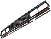 Front Grille Primed Shell And Mesh Insert With Red Molding Direct Replacement Compatible With 1983-1986 Nissan 720 NI1200118 6231084W00