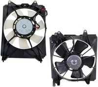 Set of 2 Front Radiator Cooling Fan Assembly Plastic Left Driver & Right Passenger Side Direct Replacement Compatible with 2012-2015 Honda Civic HO3115158 HO3115159