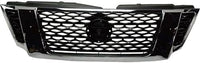 Front Grille Primed Plastic With Chrome Frame Direct Replacement Compatible With 2017-2020 Nissan Armada NI1200286 623105ZW0A