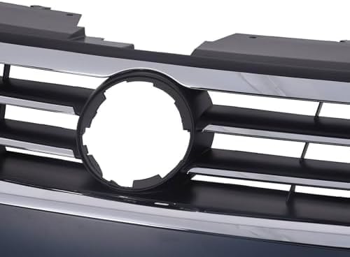 Front Grille Primed Shell And Insert With Chrome Molding Plastic Direct Replacement Compatible Wit 2009-2012 Volkswagen CC / 2009-2010 Passat CC VW1200145 3C8853651QGRU