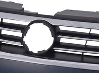 Front Grille Primed Shell And Insert With Chrome Molding Plastic Direct Replacement Compatible Wit 2009-2012 Volkswagen CC / 2009-2010 Passat CC VW1200145 3C8853651QGRU