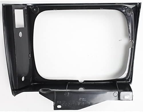 Set Of 2 Front Head Light Door Bezel Primed Left Driver & Right Passenger Side Direct Replacement Compatible With 1982-1990 S10 Pickup GM2513127 GM2512127 15653682 15653681