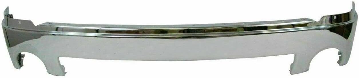 Front Bumper Chrome Steel + Lower Valance Air Deflector + Extension Textured + Cover Bracket Direct Replacement Compatible With GMC Sierra 1500 2007-2013 GM1015100 GM1092211 GM1002833