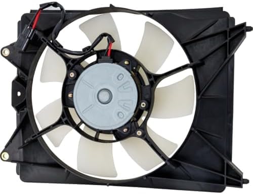 Front A/C Condenser Cooling Fan Assembly Plastic Direct Replacement Compatible with 2012-2015 Honda Civic / 2013-2015 Acura ILX HO3115159 19030RSJE01-PFM