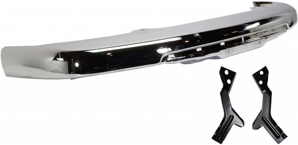 AUTOS PARTS PLUS Front Bumper Chrome With Brackets + Lower Valance Textured + Fog Light Right Passenger & Left Driver Side Direct Replacement Compatible With 2004-2012 Chevrolet Colorado/GMC Canyon