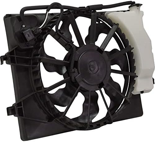 Front Radiator Single Fan Assembly Direct Replacement Compatible with 2018-2022 Hyundai Accent / 2018-2023 Kia Roi HY3115161 25380H9050