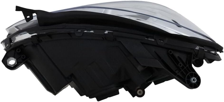 Front Head Light Assembly With Chrome Interior Plastic Right Passenger Side Direct Replacement Compatible With 2012-2014 Mercedes Benz C-Class MB2503187 2048205459