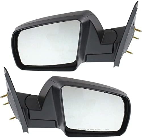Set Of 2 Front Mirror Manual Folding Non-Heated Textured Right Passenger & Left Driver Side Direct Replacement Compatible With 2007-2013 Toyota Tundra TO1320241 TO1321241 879400C191