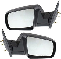 Set Of 2 Front Mirror Manual Folding Non-Heated Textured Right Passenger & Left Driver Side Direct Replacement Compatible With 2007-2013 Toyota Tundra TO1320241 TO1321241 879400C191