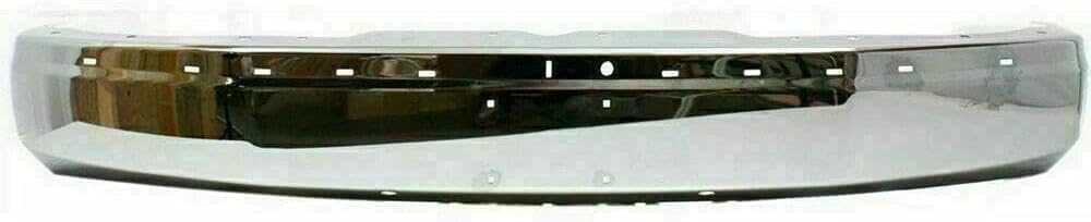 Front Bumper Chrome Steel + Upper Cover + Lower Valance Textured + Bracket Left & Right Side Direct Replacement Compatible With 2003-2017 GMC Savana/Chevrolet Express 1500 2500 3500