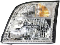 Set Of 2 Front Head Lights Assembly Halogen Plastic Left Driver & Right Passenger Side Direct Replacement Compatible With 2002-2005 Mercury Mountaineer FO2502188 FO2503188