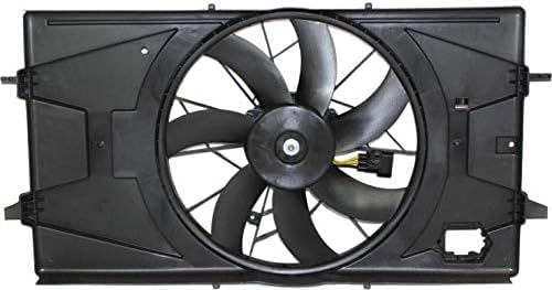 Front Radiator Cooling Fan Assembly Plastic Direct Replacement Compatible with 2003-2007 Saturn Ion GM3115177 15860809