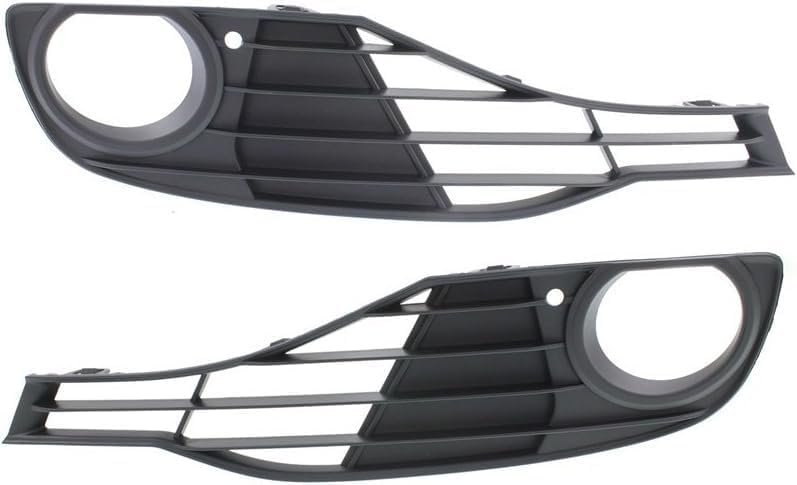Set Of 2 Front Fog Lamp Molding Textured Right Passenger & Left Driver Side Direct Replacement Compatible With 2012-2015 BMW 3 Series BM1039129 BM1038129 51117255368 51117255369