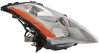 Set Of 2 Front Head Light Assembly With Chrome Interior Left Driver & Right Passenger Side Direct Replacement Compatible With 2003-2007 Nissan Murano NI2502155 NI2503155
