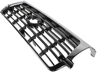 Front Grille Assembly Chrome Shell With Painted Dark Argent Insert Direct Replacement Compatible With 1995-1997 Toyota Land Cruiser TO1200207 5310160130