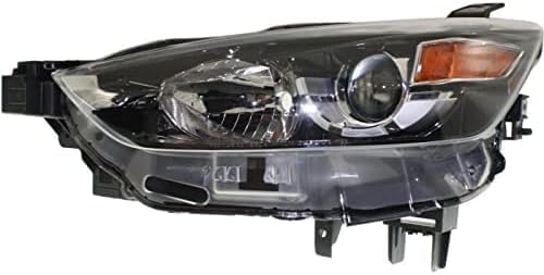 Set Of 2 Front Headlight Lens And Housing Halogen Right Passenger & Left Driver Side Direct Replacement Compatible With 2016-2022 Mazda CX-3 MA2519173 MA2518173 DB4N510K0A DB4N510L0A
