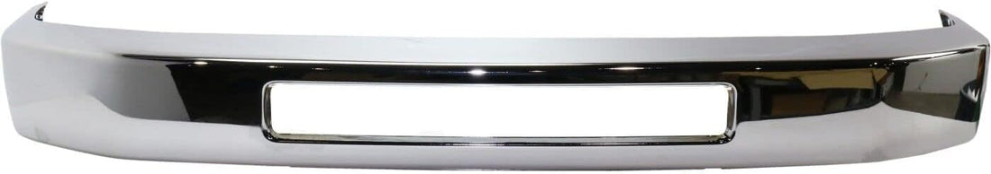 AUTOS PARTS PLUS Front Bumper Chrome Steel + Lower Valance Textured + Mounting Plate Bracket Right Passenger & Left Driver Side Direct Replacement Compatible With 2008-2014 Ford E- Series Super Duty