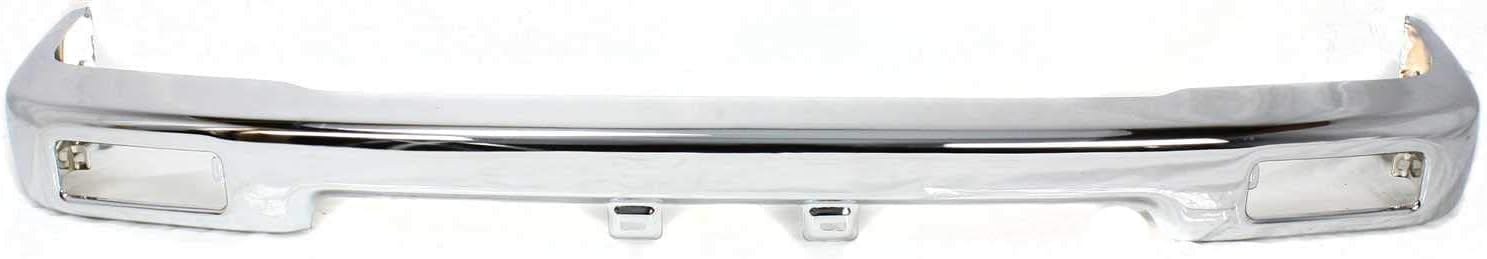 Front Bumper Chrome Steel + Lower Valance Primed Direct Replacement Compatible With 1992-1995 Toyota Pickup 2WD TO1002102 TO1095104 5210135070 5391135010