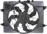 Front Radiator Cooling Fan Assembly Plastic Direct Replacement Compatible with 2011-2012 Hyundai Sonata / 2011-2013 Kia Optima KI3115136 HY3115129 253803R170 253803Q170