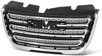 Front Grille Assembly Textured Shell And Insert Plastic With Chrome Frame Direct Replacement Compatible With 2016-2017 GMC Terrain GM1200724 23379210