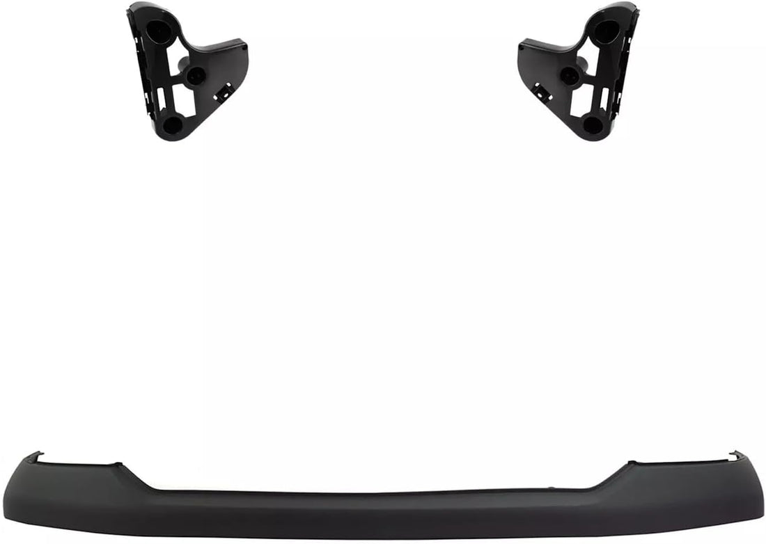 Front Bumper Upper Cover Primed + Support Brackets Left Driver & Right Passenger Side Direct Replacement Compatible With 2007-2013 Toyota Tundra TO1014100 TO1067170 TO1066170