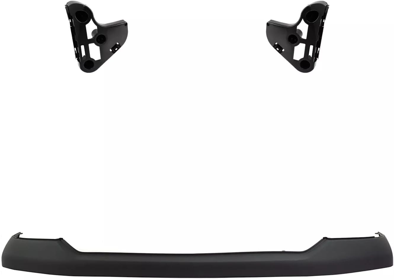 Front Bumper Upper Cover Primed + Support Brackets Left Driver & Right Passenger Side Direct Replacement Compatible With 2007-2013 Toyota Tundra TO1014100 TO1067170 TO1066170