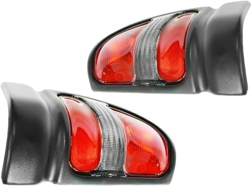 Set OF 2 Tail Light Lens And Housing Right Passenger & Left Driver Side Direct Replacement Compatible With 1994-2002 Dodge Ram 1500 2500 3500 CH2800122 CH2801122 55055265AC 55055264AC