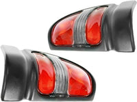 Set OF 2 Tail Light Lens And Housing Right Passenger & Left Driver Side Direct Replacement Compatible With 1994-2002 Dodge Ram 1500 2500 3500 CH2800122 CH2801122 55055265AC 55055264AC