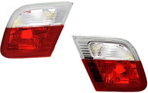 Set Of 2 Tail Light Inner Lens and Housing Plastic Left Driver & Right Passenger Side Direct Replacement Compatible With 1999-2003 BMW 3-Series BM2883102 BM2882102