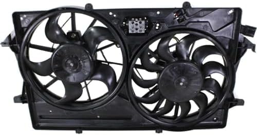 Front Dual Fan Assembly Plastic Direct Replacement Compatible with 2000-2002 Ford Focus FO3115143 1S4Z8C607CC