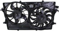 Front Dual Fan Assembly Plastic Direct Replacement Compatible with 2000-2002 Ford Focus FO3115143 1S4Z8C607CC