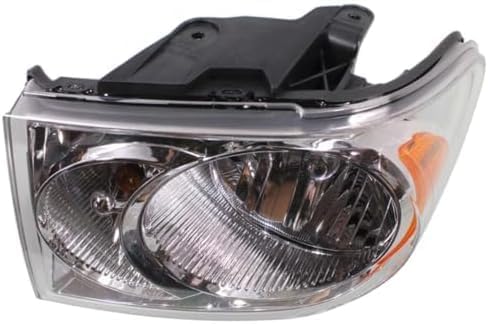 Set Of 2 Front Headlight Assembly With Chrome Interior Left Driver & Right Passenger Side Direct Replacement Compatible With 2007-2009 Dodge Durango CH2518121 CH2519121 55078017AI