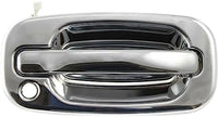 Set of 2 Front Exterior Door Handle Chrome with Keyhole Left Driver & Right Passenger Side Direct Replacement Compatible with 1999-2006 Chevrolet Silverado/GMC Sierra 1500 2500 3500