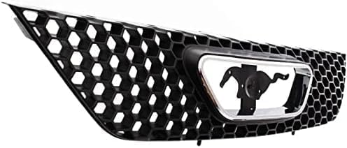 Front Grille Textured Shell And Insert Without Emblem Direct Replacement Compatible With 1999-2004 Ford Mustang FO1200357 XR3Z8200AA