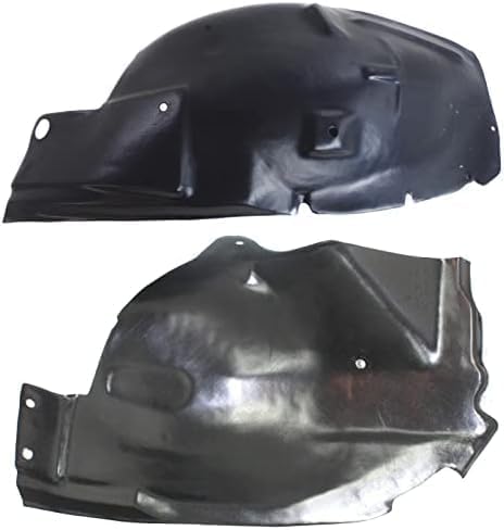 Set of 2 Front & Rear Section Fender Liner Right Passenger Side Direct Replacement Compatible With 2005-2009 Ford Mustang FO1251130 FO1251128 5R3Z16102BA 5R3Z16102AB