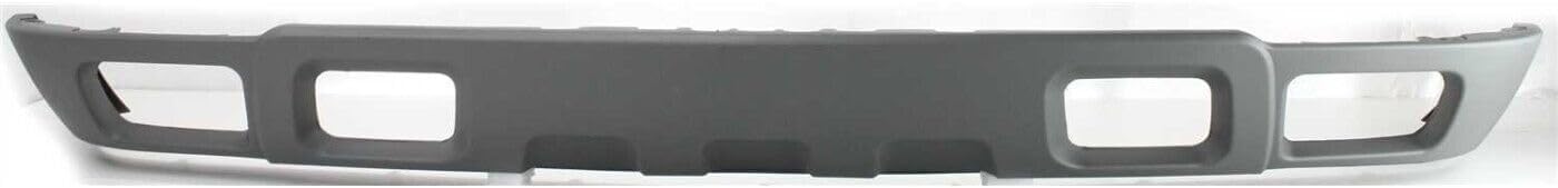 Front Bumper Face Bar Chrome Steel + Upper Cover + Lower Valance Textured Gray Direct Replacement Compatible With 2002-2006 Chevrolet Silverado 1500 GM1002416 GM1051110