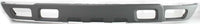 Front Bumper Face Bar Chrome Steel + Upper Cover + Lower Valance Textured Gray Direct Replacement Compatible With 2002-2006 Chevrolet Silverado 1500 GM1002416 GM1051110