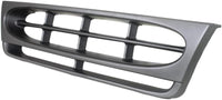 Front Grille Painted Silver Shell And Insert Plastic Direct Replacement Compatible With 1997-2004 Ford E-Series FO1200338 F8UZ8200BAA