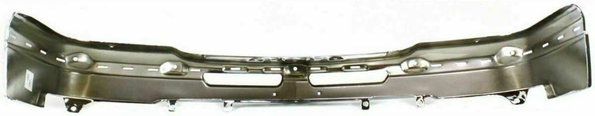 Front Bumper Face Bar Chrome Steel + Upper Cover + Lower Valance with Fog Light Holes Textured Direct Replacement For 2003-2006 Chevrolet Silverado 2500HD 3500 GM1051109 GM1002416