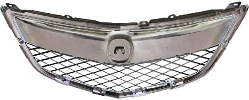 Front Grille Chrome Shell With Primed Insert Direct Replacement Compatible With 2013-2015 Acura RDX AC1200116 71121TX4A01-PFM