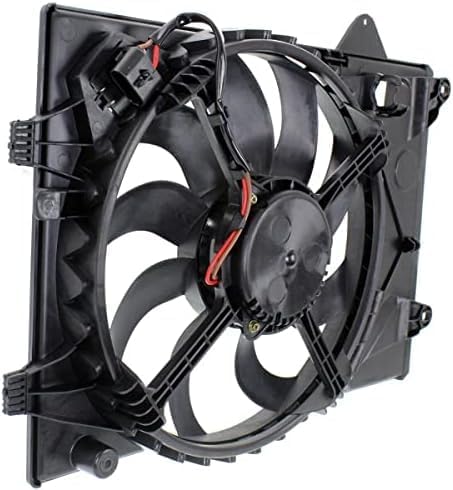 Front Radiator Single Fan Assembly Plastic Direct Replacement Compatible with 2012-2018 Chevrolet Sonic GM3115244 94509632