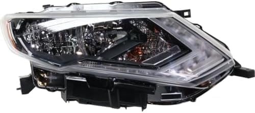 Set Of 2 Front Headlight Assembly Halogen Left Driver & Right Passenger Side Direct Replacement Compatible With 2017-2020 Nissan Rogue NI2502254 NI2503254 260606FL0A 260106FL0A
