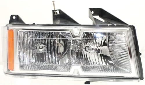 Set Of 2 Front Headlight Assembly With Chrome Interior Left Driver & Right Passenger Side Direct Replacement Compatible With 2005-2008 Chevrolet Colorado/GMC Canyon GM2502247