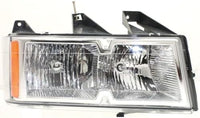 Set Of 2 Front Headlight Assembly With Chrome Interior Left Driver & Right Passenger Side Direct Replacement Compatible With 2005-2008 Chevrolet Colorado/GMC Canyon GM2502247