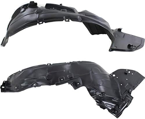 Set Of 2 Front Fender Liner Plastic Left Driver & Right Passenger Side Direct Replacement Compatible With 2012-2014 Nissan Versa NI1249128 NI1248128 638423BA0A-PFM 638433BA0A-PFM
