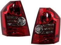 Set Of 2 Tail Light Plastic Left Driver & Right Passenger Side Direct Replacement Compatible With 2008-2010 Chrysler 300 CH2819117 CH2818117 4806370AD 4806371AD