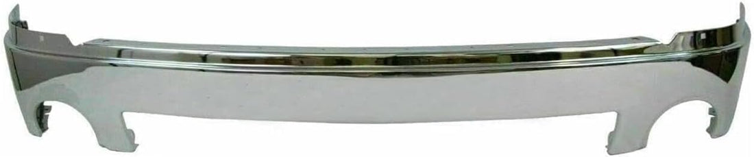 AUTOS PARTS PLUS Front Bumper Face Bar Chrome Steel + Lower Valance Air Deflector Textured with Fog Light Holes Direct Replacement Compatible With GMC Sierra 1500 2007-2013 GM1015100 GM1002833