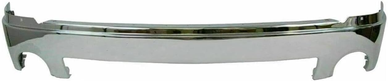 AUTOS PARTS PLUS Front Bumper Face Bar Chrome Steel + Lower Valance Air Deflector Textured with Fog Light Holes Direct Replacement Compatible With GMC Sierra 1500 2007-2013 GM1015100 GM1002833
