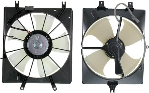 Front Radiator & A/C Condenser Cooling Fan Assembly Plastic Direct Replacement Compatible with 2004-2008 Acura TL AC3115109 AC3113107 19015RDAA01 38615RDAA00